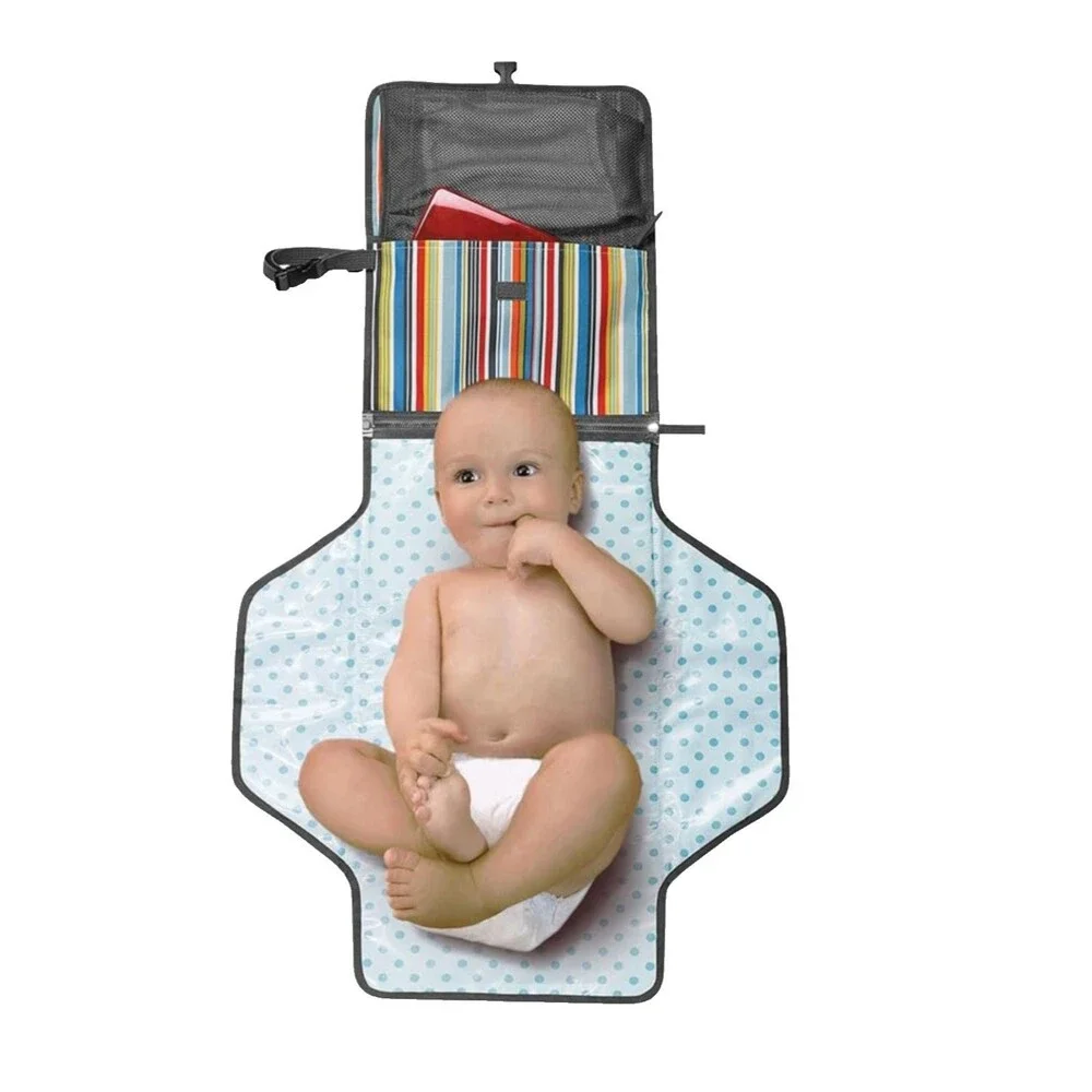 Skip Hop Changing Station Baby Portable Diaper Changing Pad Organizer Striped